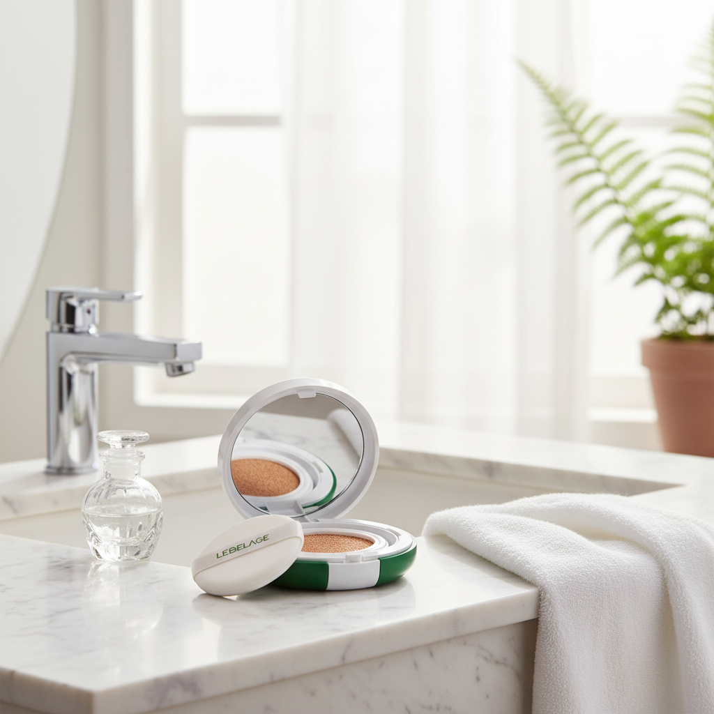 LEBELAGE - Cica No Sebum Sun Cushion SPF 50+ PA+++ - Pečující SPF cushion - 15 g
