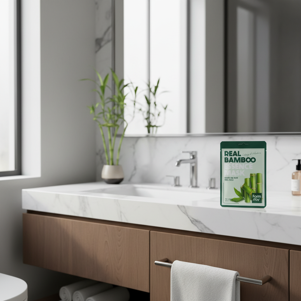 Farm Stay - Real Bamboo Essence Mask - Hydratační plátýnková maska s extraktem z bambusu - 23 ml