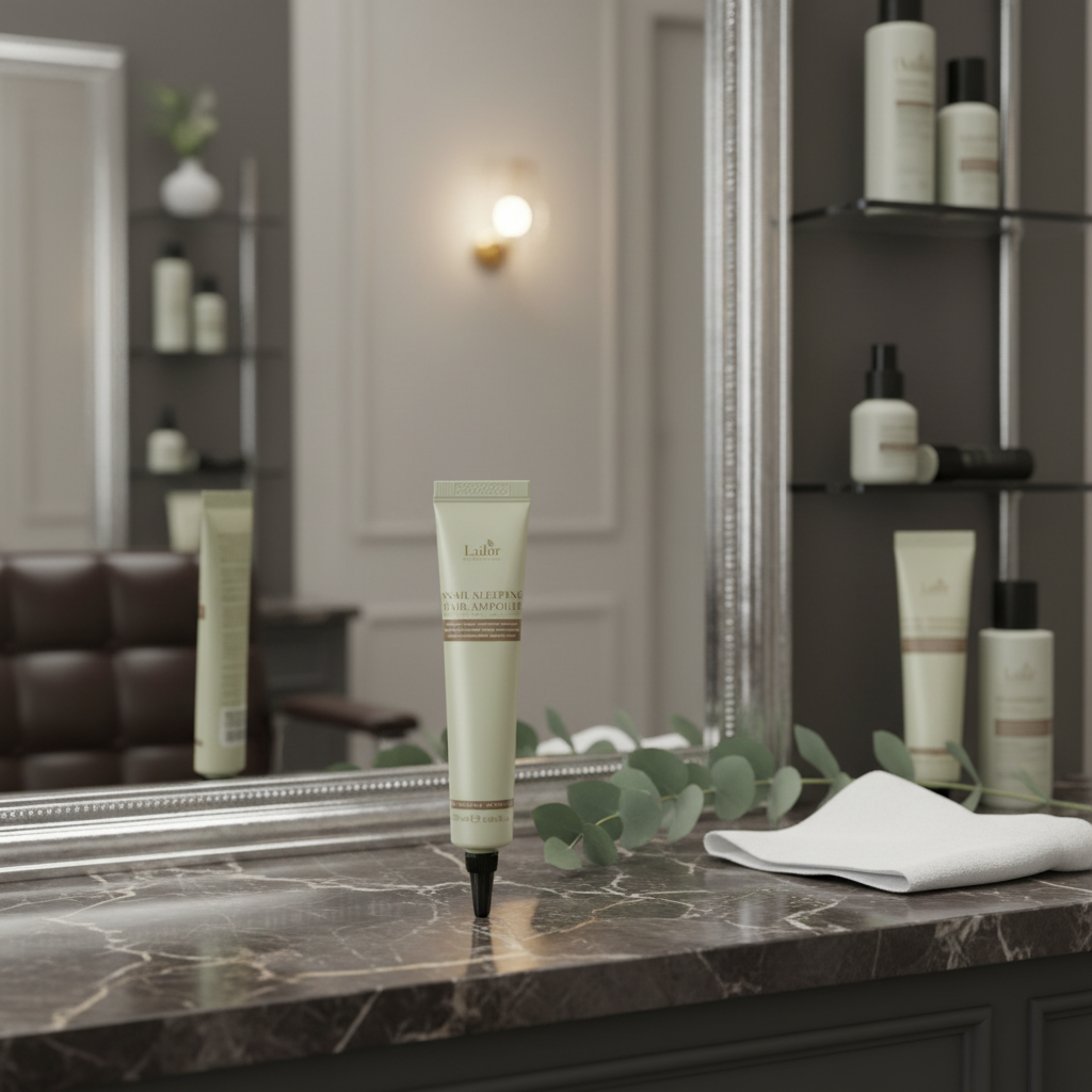 Lador - Snail Sleeping Hair Ampoule - Bezoplachová noční kúra - 20 ml