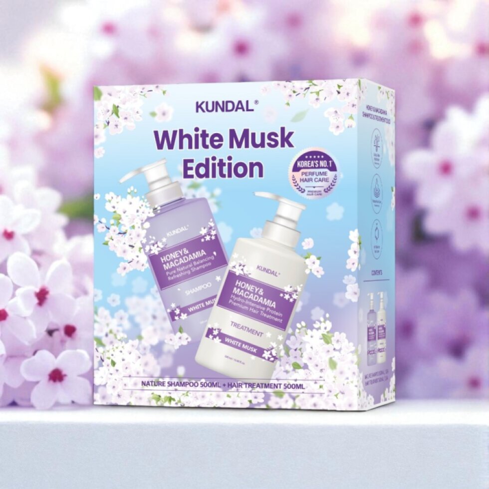 KUNDAL - Honey & Macadamia WHITE MUSK ( Shampoo + Treatment) - Honey & Macadamia WHITE MUSK (Šampon + Kondicionér) sada - 500 ml