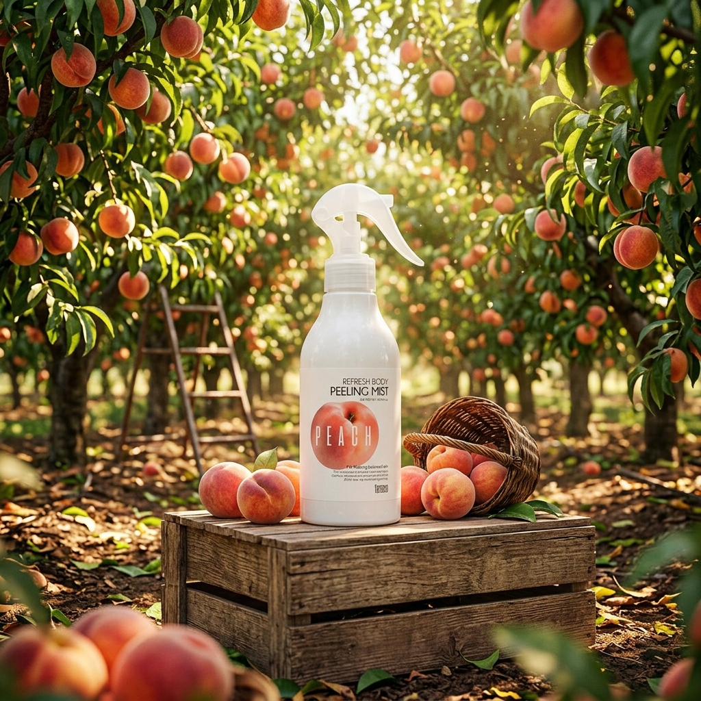 TENZERO - Refresh Body Peeling Mist Peach - Osvěžující tělový peelingový sprej s broskvovou vůní - 100 ml