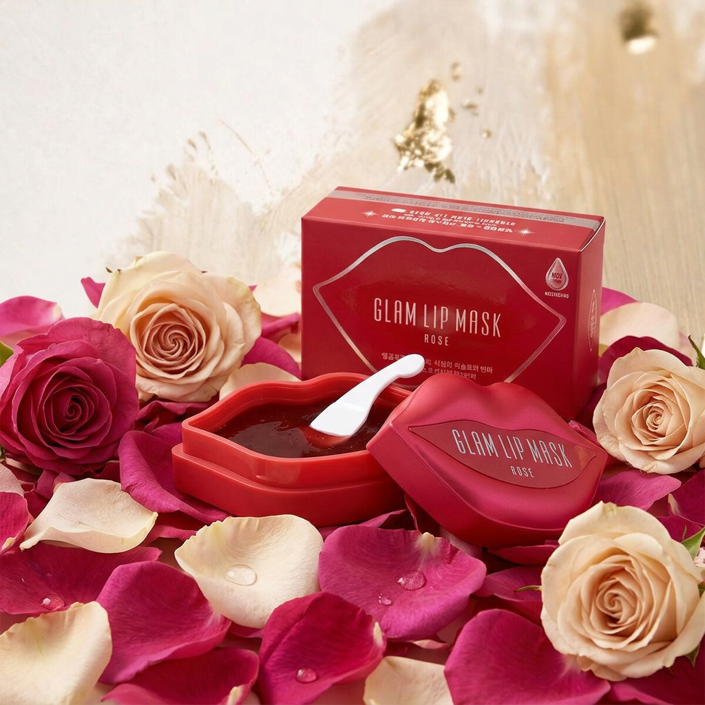 Beauugreen - Glam Lip Mask Rose - Hydrogelová maska na rty - 20ks/ 50g