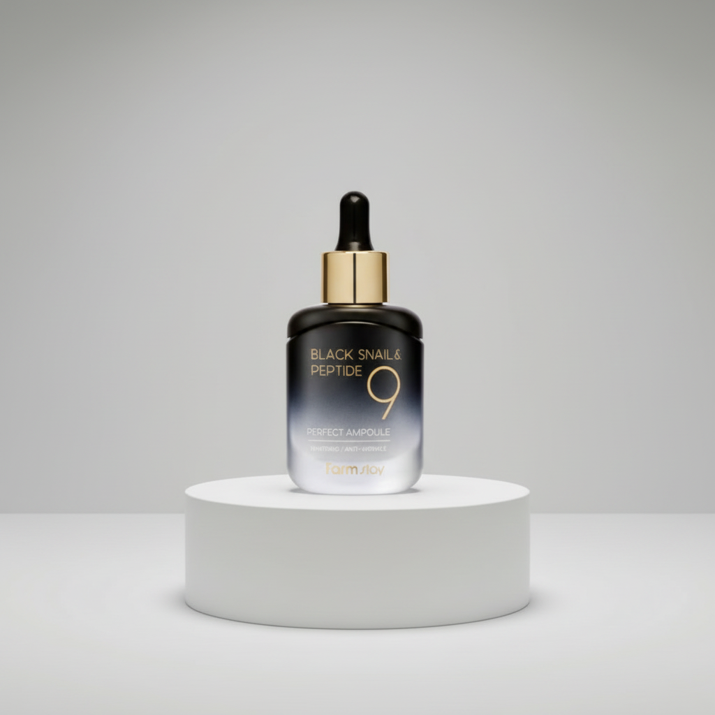 Farm Stay - Black Snail & Peptide 9 Perfect Ampoule - Sérum s peptidy a extraktem ze šnečího mucinu - 35 ml