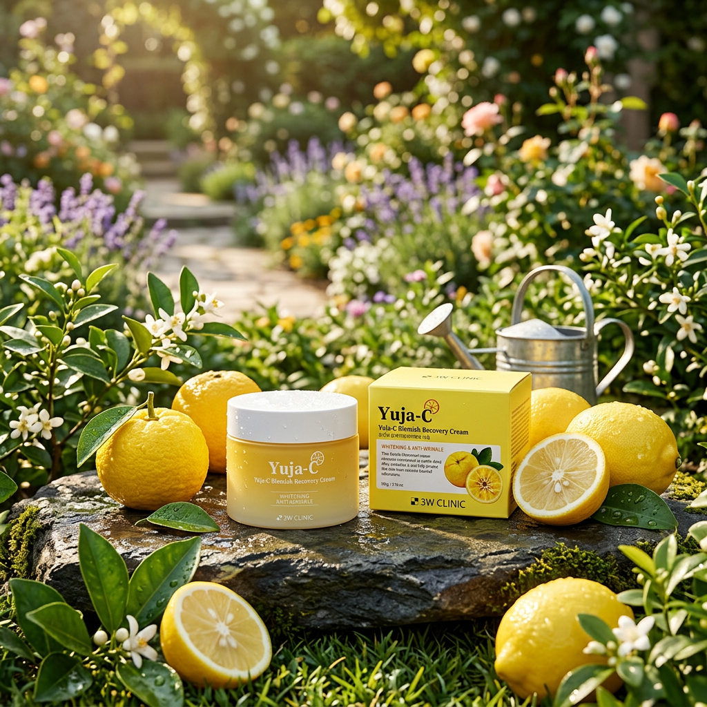 3W CLINIC - Yuja-C Blemish Recovery Cream - Obnovující krém proti pigmentovým skvrnám s Yuzu a vit. C - 110 ml