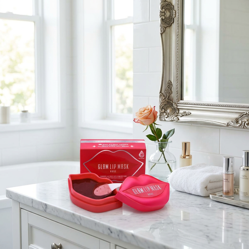 Beauugreen - Glam Lip Mask Rose - Hydrogelová maska na rty - 20ks/ 50g