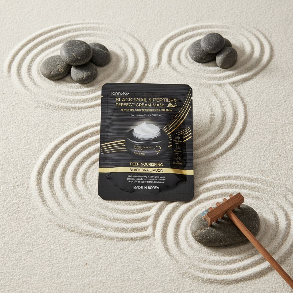 Farm Stay - Snail&Peptide Perfect Cream Mask - Plátýnková maska s peptidy a šnečím mucinem - 23ml 1 ks