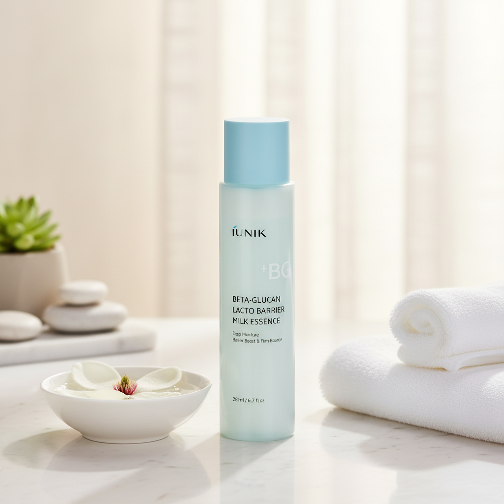 iUNIK - Beta-Glucan Lacto Barrier Milk Essence - Vyživující mléčná esence s beta-glukanem, fermenty a ceramidy - 150 ml