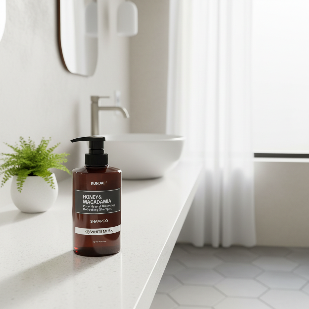 Kundal Honey&Macadamia Shampoo - Přírodní šampon na suché a poškozené vlasy s vůní WHITE MUSK - 500 ml