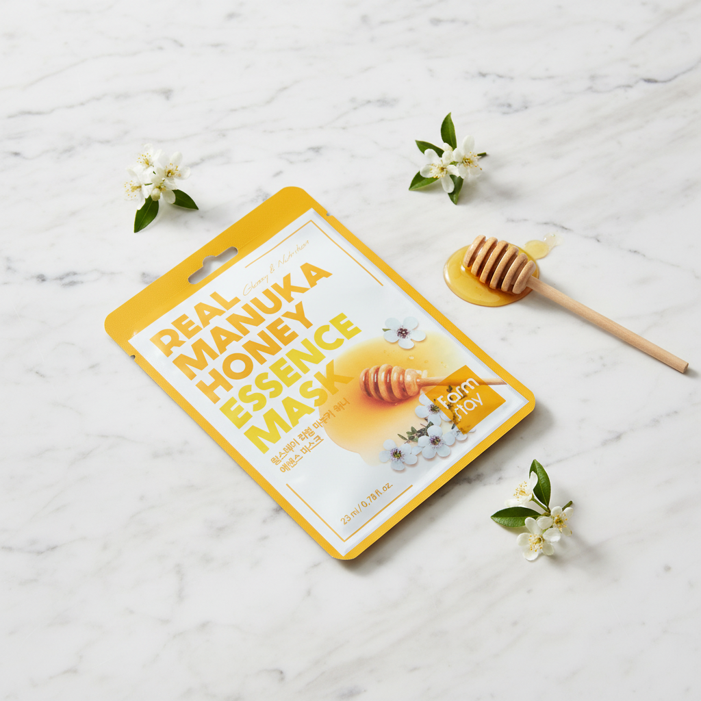 Farm Stay - Real Manuka Honey Essence Mask - Hydratační a rozjasňující plátýnková maska s medem - 1 ks