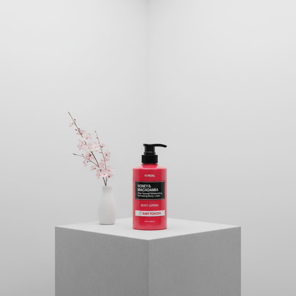 Kundal Honey&Macadamia Body Lotion - Vyživující, hydratační tělové mléko s medem s vůní BABY POWDER - 500 ml