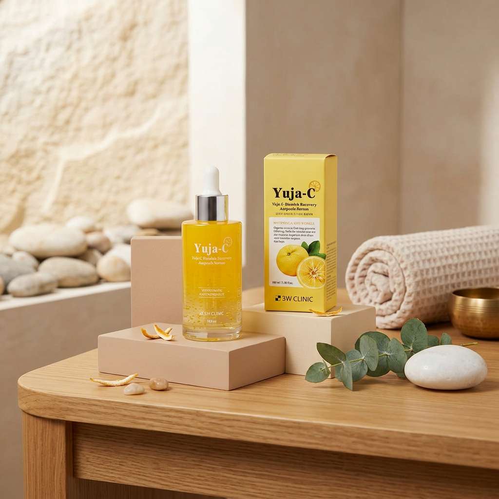 3W CLINIC - Yuja-C Blemish Recovery Ampoule Serum - Obnovující sérum proti pigmentovým skvrnám s Yuzu a vit. C - 100 ml
