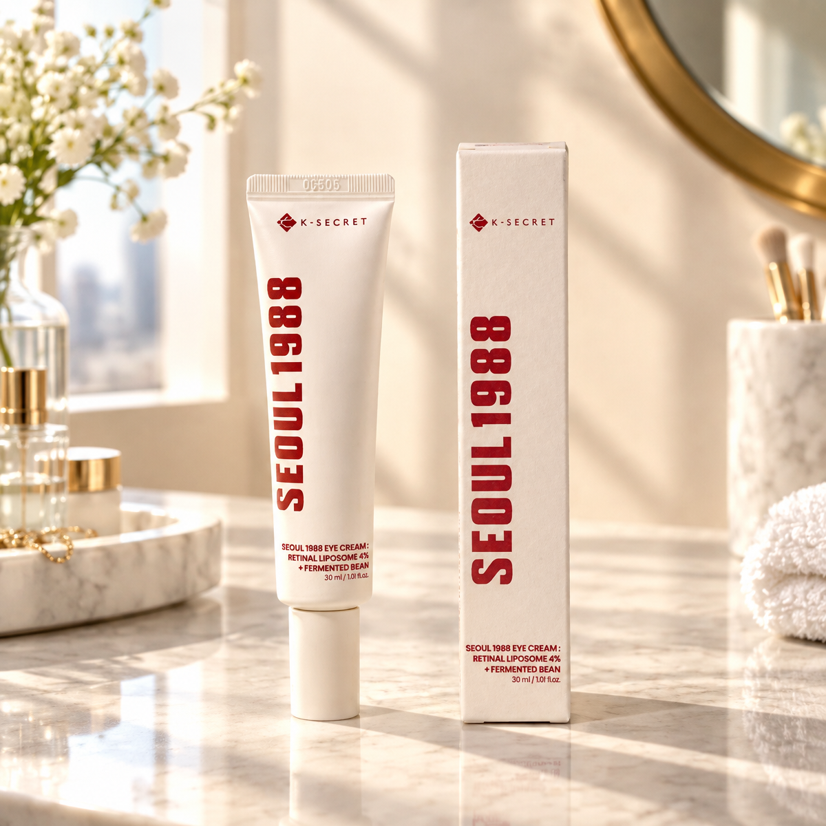 KSECRET - SEOUL 1988 Eye Cream : Retinal Liposome 4% + Fermented Bean - SEOUL 1988 Oční krém: 4% retinal v liposomech + fermentované fazole - 30 ml