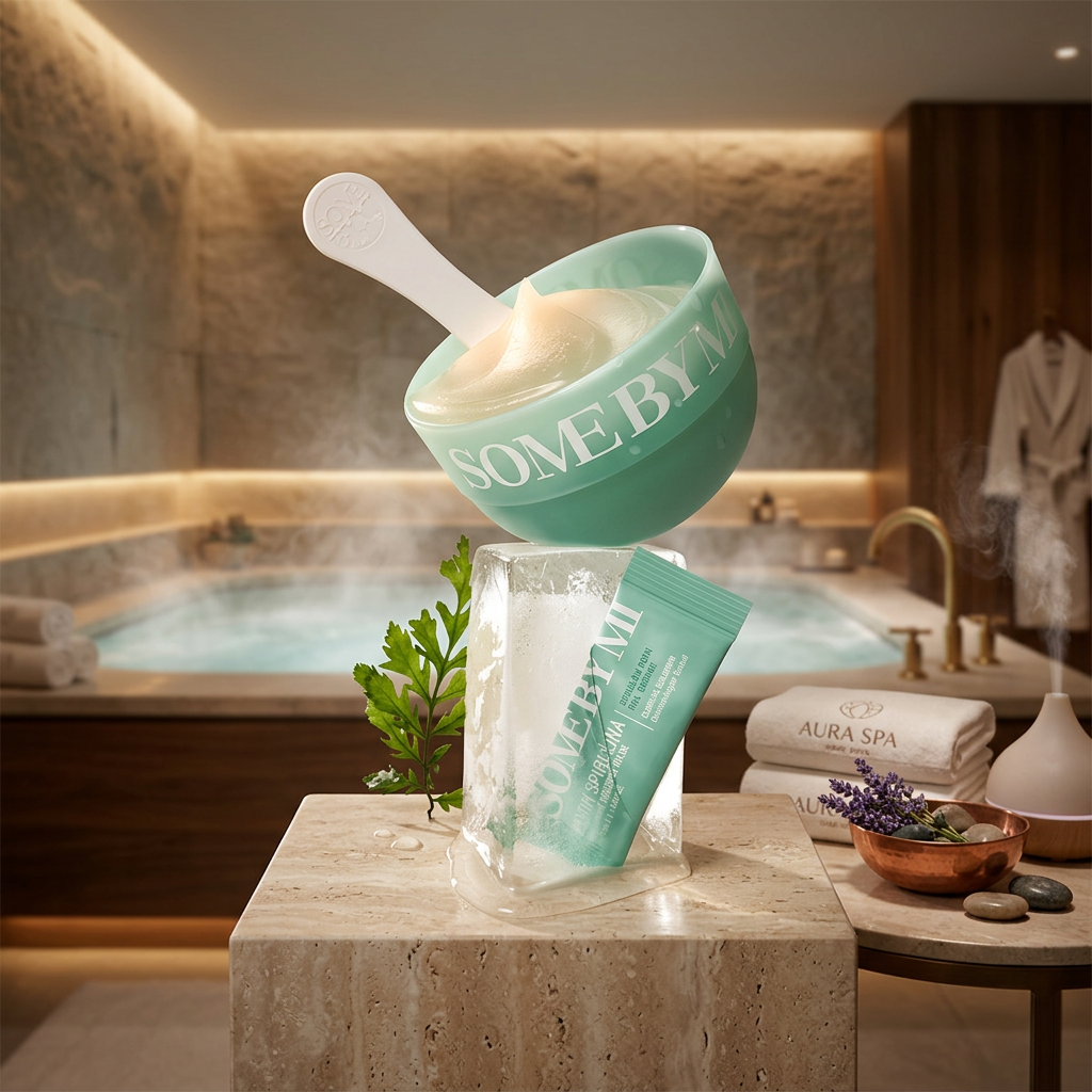 SOME BY MI - PDRN Spirulina Soothing Sherbet Mask Set - Zklidňující sorbetová maska s PDRN a spirulinou - 10x 1g