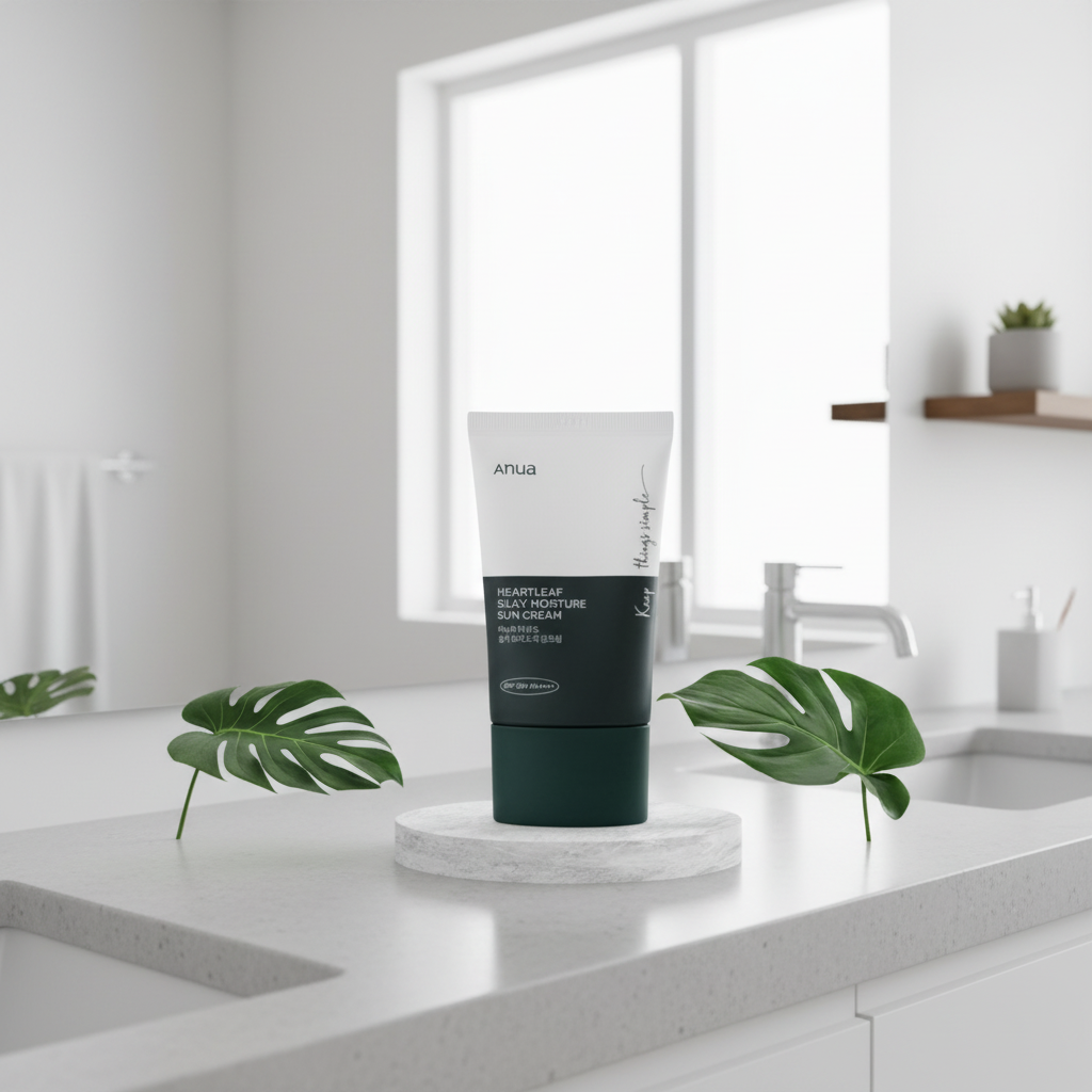 ANUA - Heartleaf Silky Moisture Sun Cream SPF50+/PA++++ - Hydratační SPF krém - 50 ml