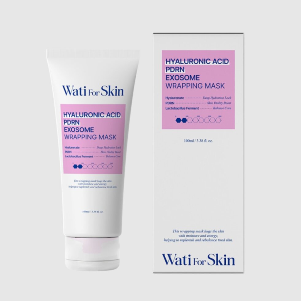 WATI FOR SKIN - Hyaluronic Acid PDRN Exosome Wrapping Mask - Hydratační slupovací maska s PDRN a exosomy - 100 ml