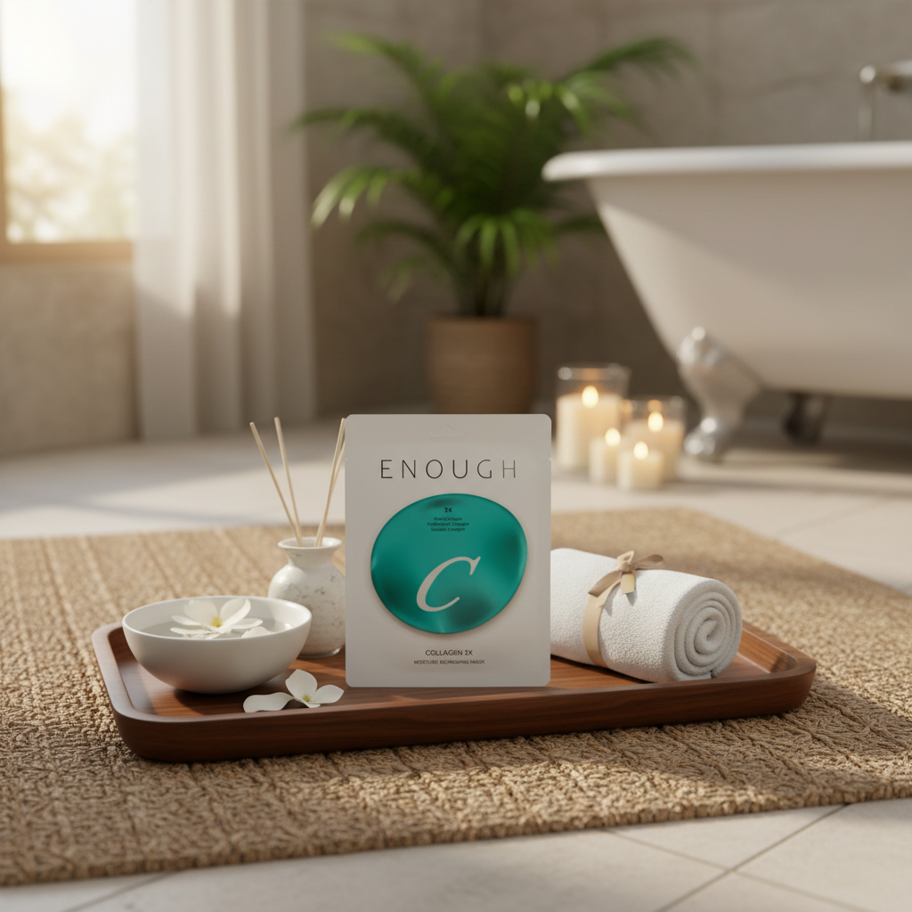 ENOUGH - Collagen 3X Moisture Brightening Sheet Mask - Kolagenová hydratační rozjasňující plátýnková maska - 25 g