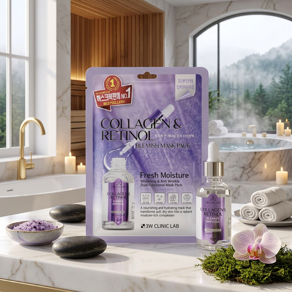 3W CLINIC - Collagen & Retinol Blemish Mask Pack – Pleťová maska s kolagenem a retinolem proti nedokonalostem - 25 ml