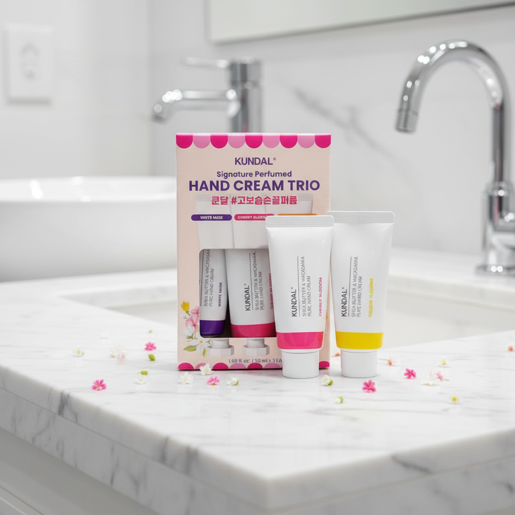 KUNDAL - Signature Perfumed Hand Cream Trio - Hydratační a vyživující krém na ruce - 3 x 50 ml