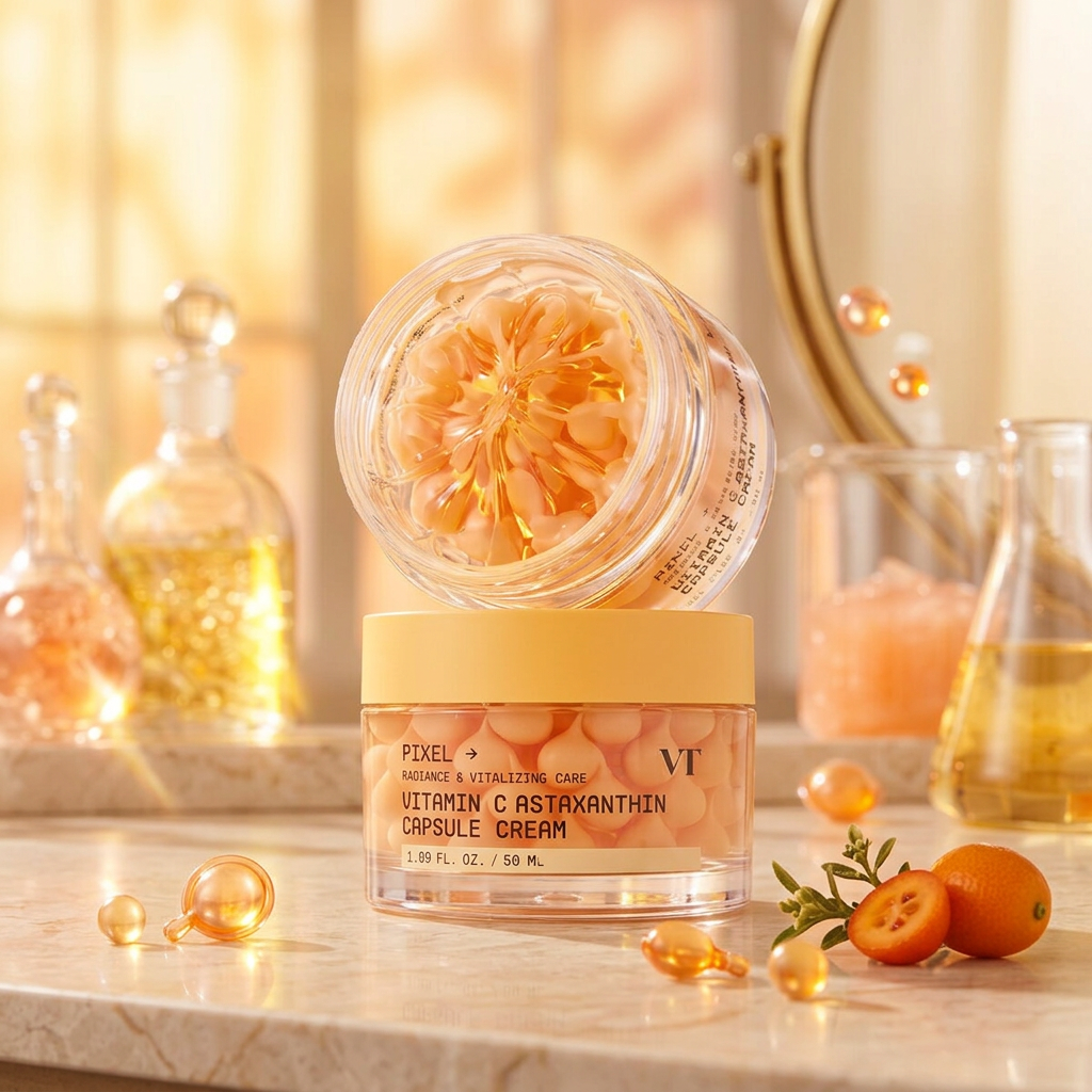 VT - Vitamin C Astaxanthin Capsule Cream - Rozjasňující a antioxidační krém s vitamínem C - 50 ml