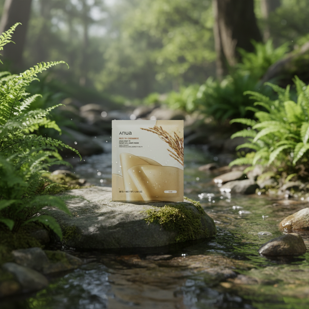 ANUA - Rice 70 Glow Collagen Mask - Rozjasňující, hydrogelová, kolagenová maska s ceramidy a rýží - 38g