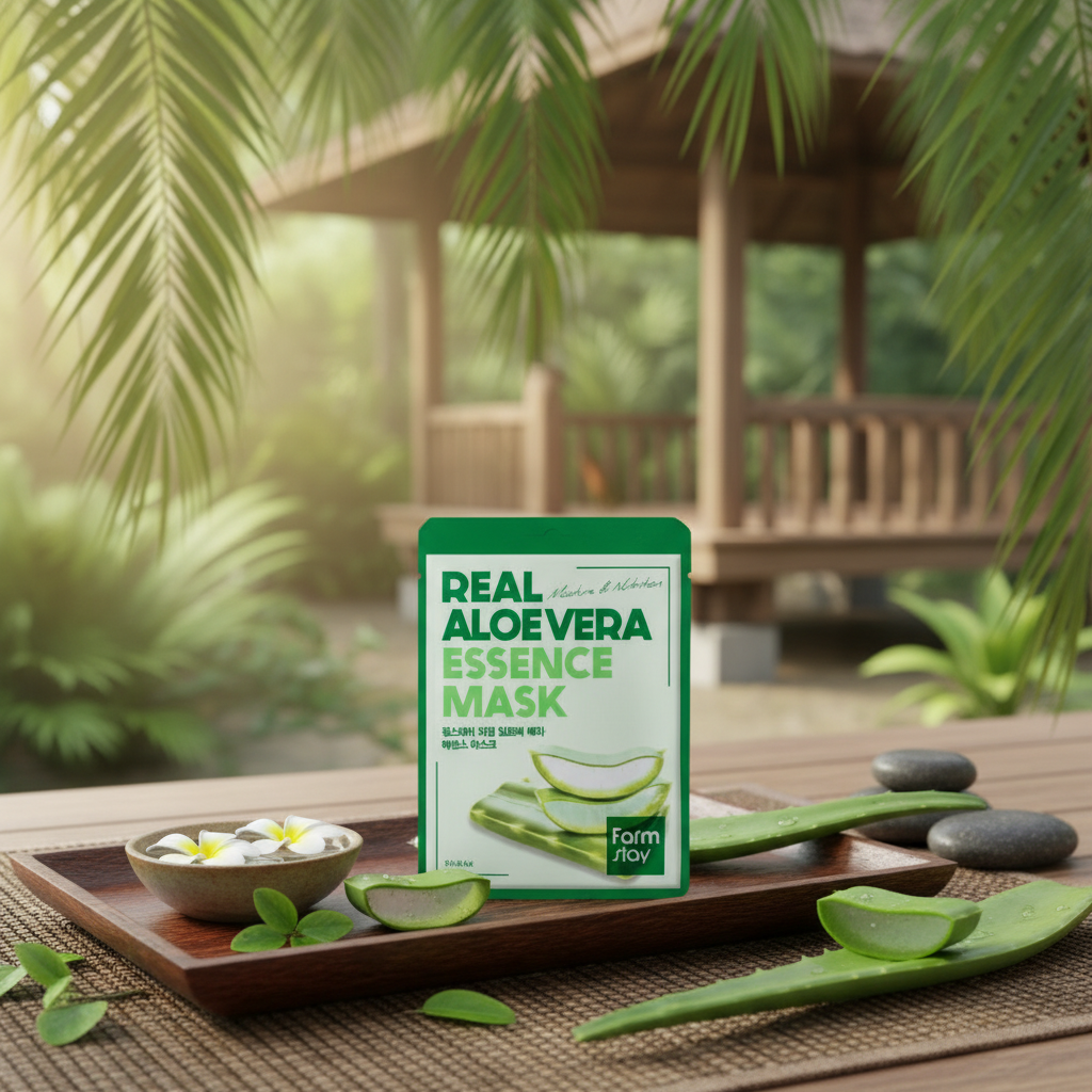 Farm Stay - Real Aloe Vera Essence Mask - Plátýnková maska s Aloe Vera