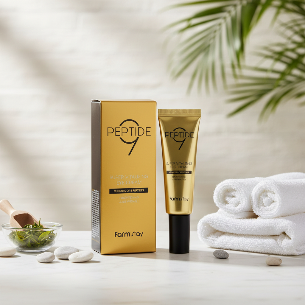 FARM STAY - Peptide9 Super Vitalizing Eye Cream - Oční krém proti stárnutí s peptidy - 50 ml