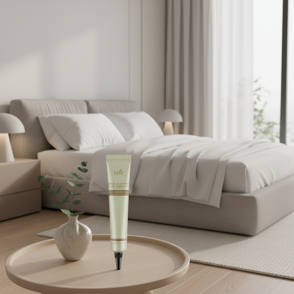 Lador - Snail Sleeping Hair Ampoule - Bezoplachová noční kúra - 20 ml