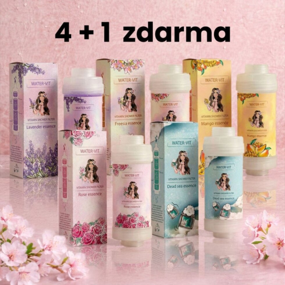KOREJSKÁ KRÁSA - Vitamin Shower Filter - Vitaminový filtr do sprchy SET - 4+1 ks ZDARMA