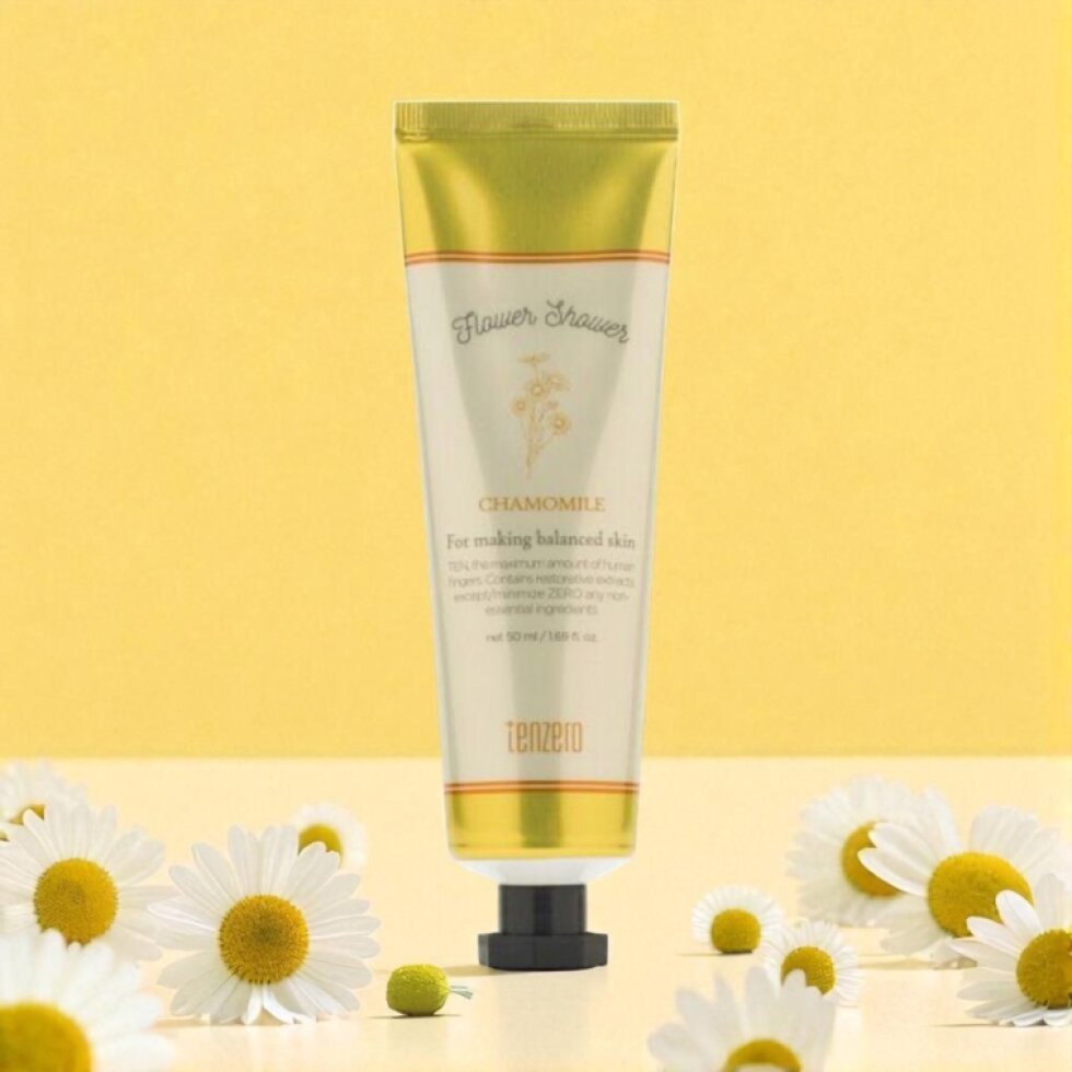 TENZERO - Flower Shower Hand & Nail Cream Chamomile - Květinový krém na ruce a nehty s heřmánkem - 50 ml