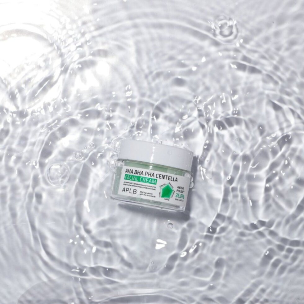 APLB - AHA BHA PHA Centella Facial Cream - Exfoliační, zklidňující krém s centelou a kyselinami - 55 ml