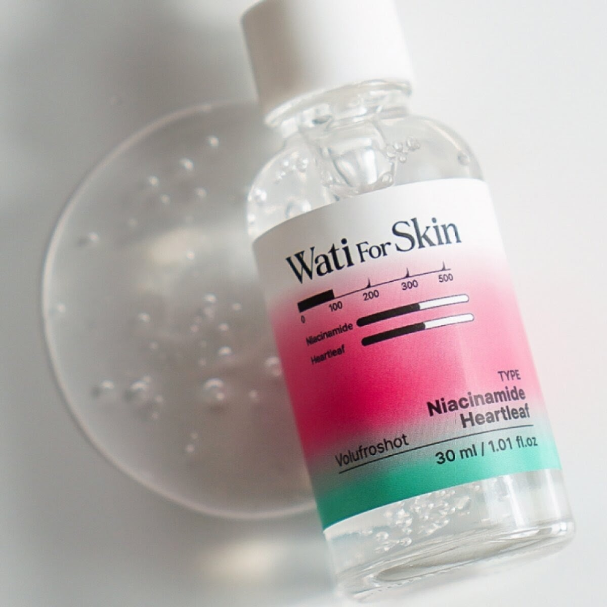 WATI FOR SKIN - Niacinamide Heartleaf Volufroshot Ampoule - Zklidňující a rozjasňující ampule s niacinamidem a touluní srdčitou - 30 ml
