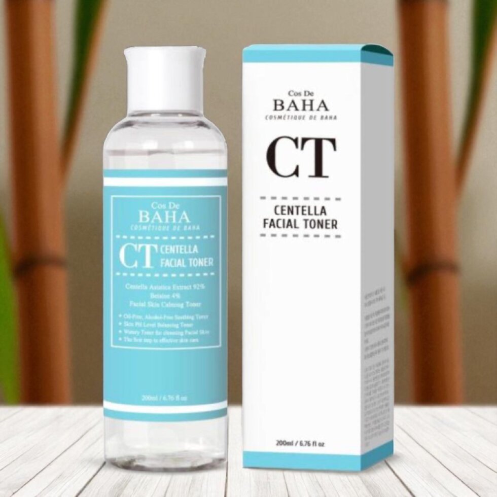 COS DE BAHA - Centella Facial Toner - Pleťové tonikum s pupečníkem asijským - 200 ml
