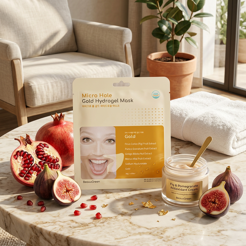 Beauugreen - Micro Hole Gold Hydrogel Mask - Plátýnková hydrogelová zlatá maska - 30 ml