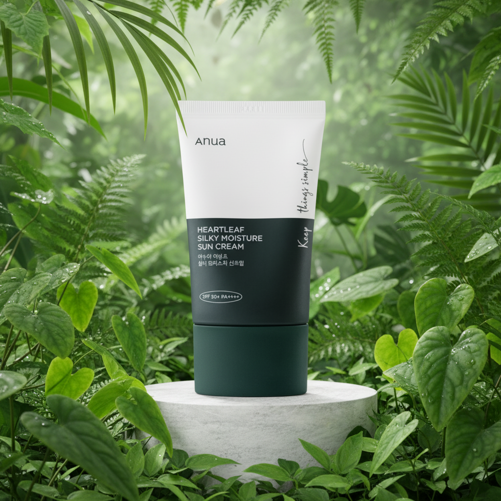 ANUA - Heartleaf Silky Moisture Sun Cream SPF50+/PA++++ - Hydratační SPF krém - 50 ml