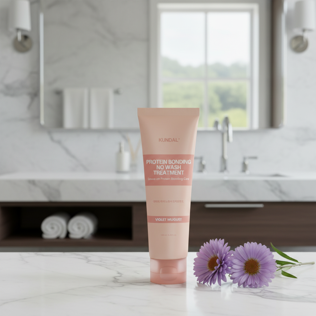 Kundal Protein Bonding Damage Care No Wash Treatment - Bezoplachová proteinová péče VIOLET MUGUET - 130 ml