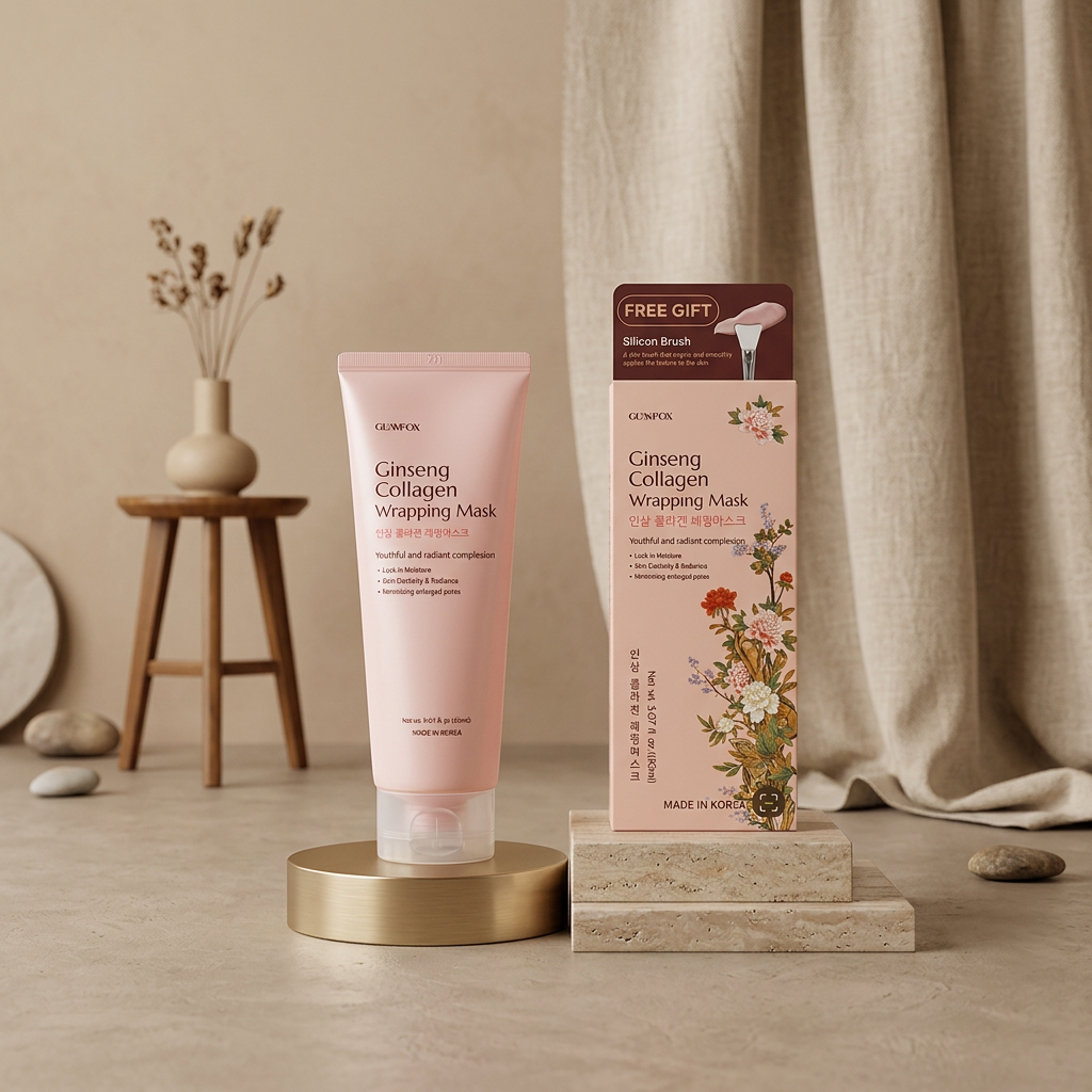 GLAMFOX - Ginseng Collagen Wrapping Mask - Vyživující kolagenová maska s ženšenem - 150 ml