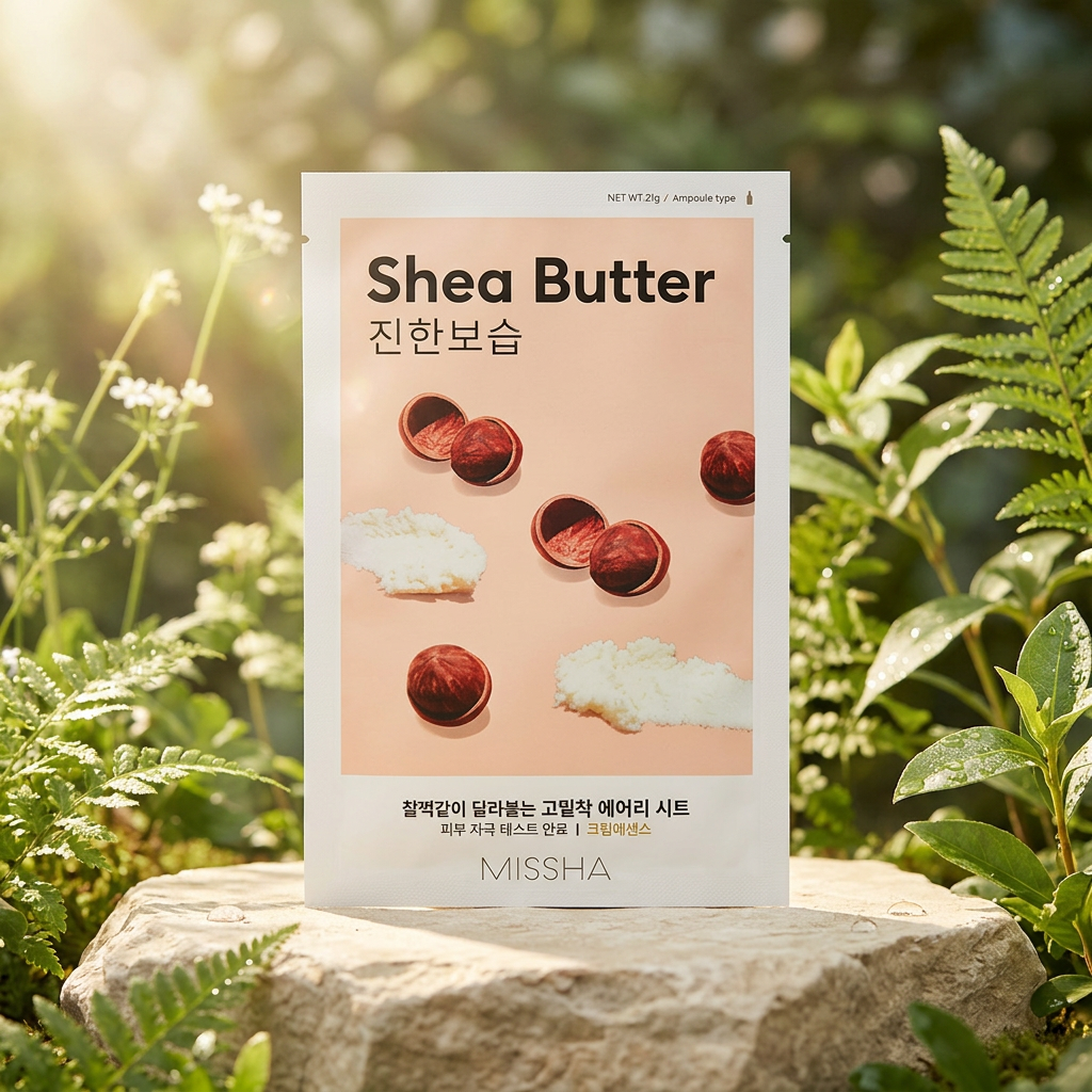 MISSHA - Airy Fit Sheet Mask Shea Butter - Hloubkově hydratační maska s extraktem z bambuckého másla - 19 g