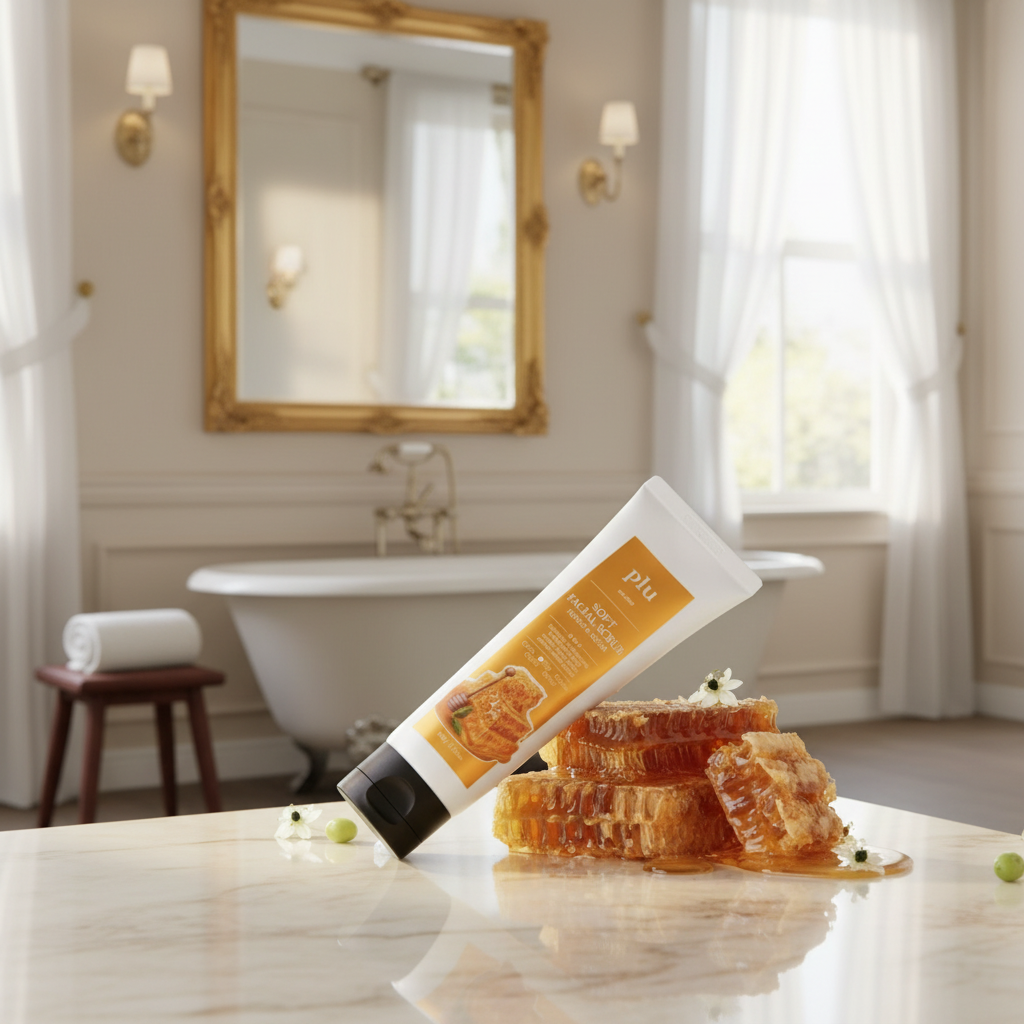 PLU - Soft Facial Peeling Scrub Honey and Sugar - Jemný pleťový peelingový gel s medem - 100 ml