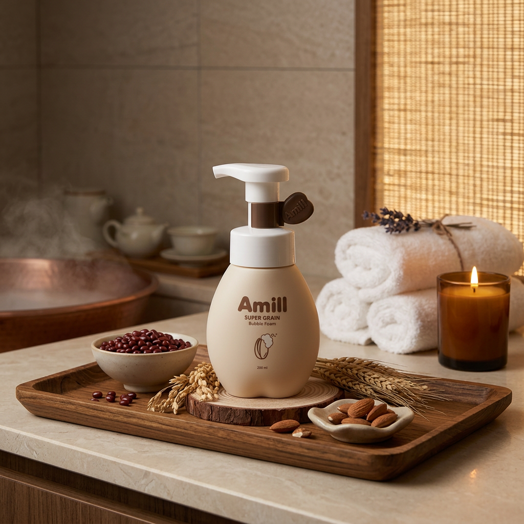 AMILL - Super Grain Bubble Foam - Jemná čisticí pěna s fermentovanými super-zrny - 200 ml