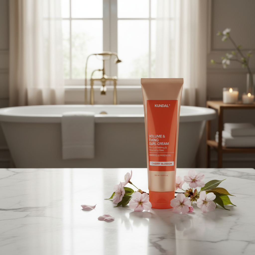 Kundal Volume & Fixing Curl Cream - Přípravek pro dodání objemu a fixaci vln WEDING BOUQUER - 130 ml