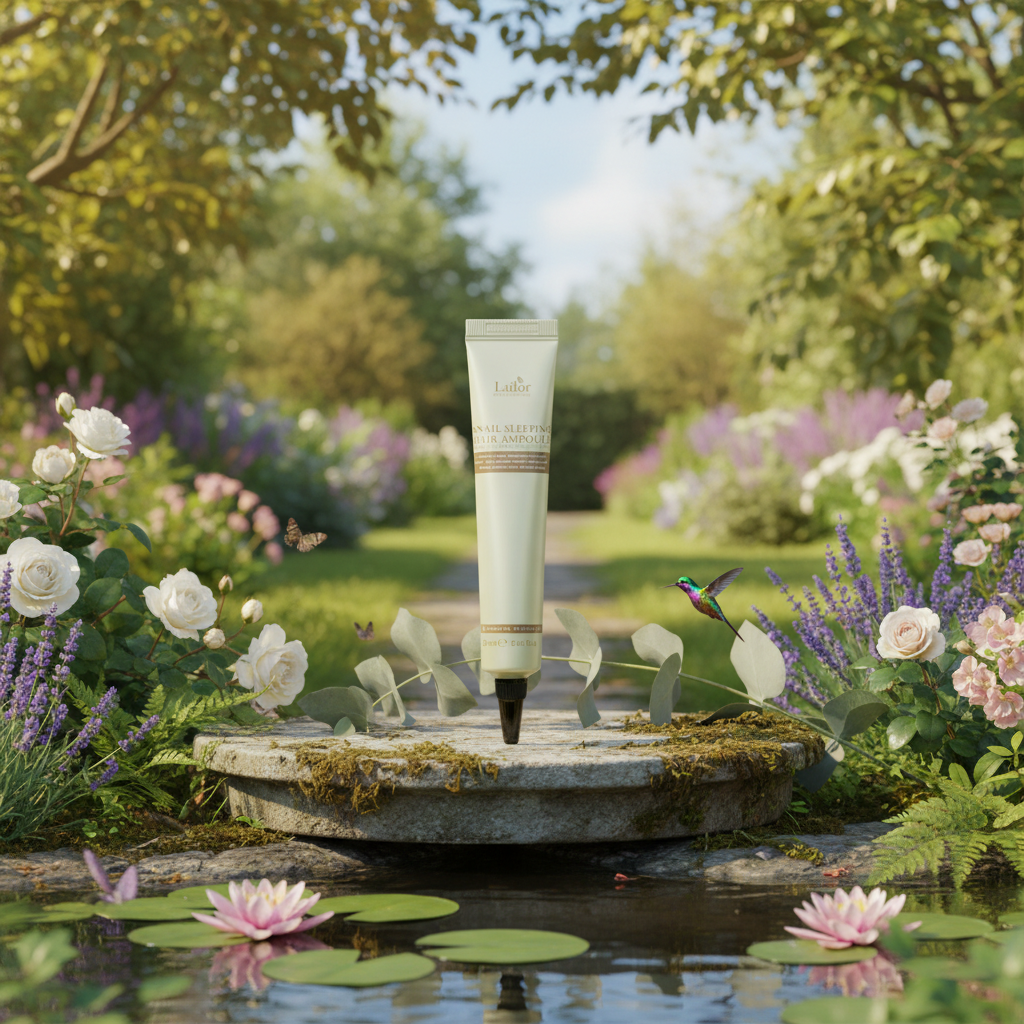 Lador - Snail Sleeping Hair Ampoule - Bezoplachová noční kúra - 20 ml