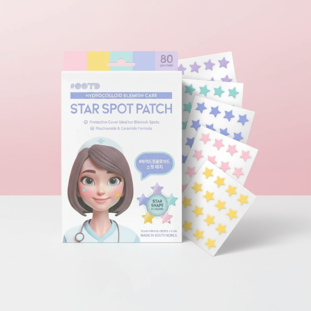 Ootd - Star Spot Patch - Náplasti na akné ve tvaru hvězdy - 80 ks