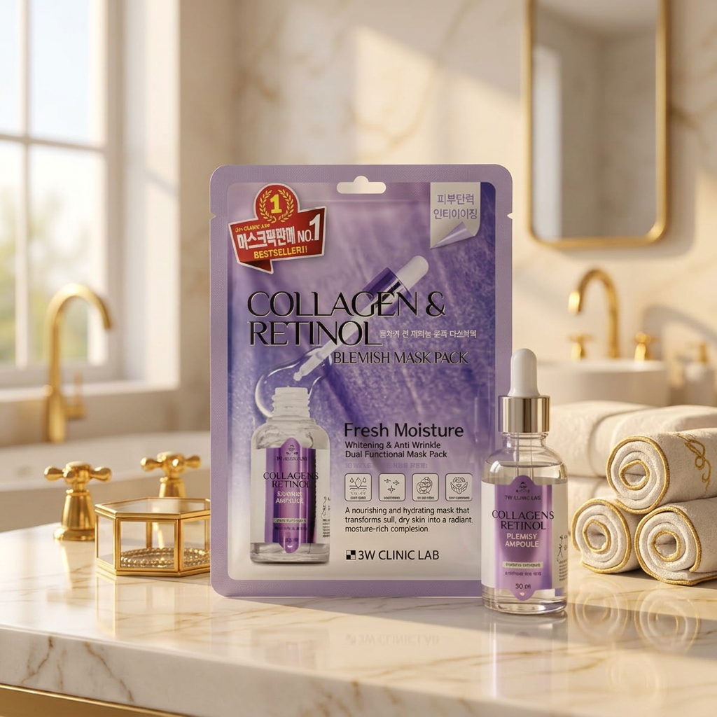 3W CLINIC - Collagen & Retinol Blemish Mask Pack – Pleťová maska s kolagenem a retinolem proti nedokonalostem - 25 ml