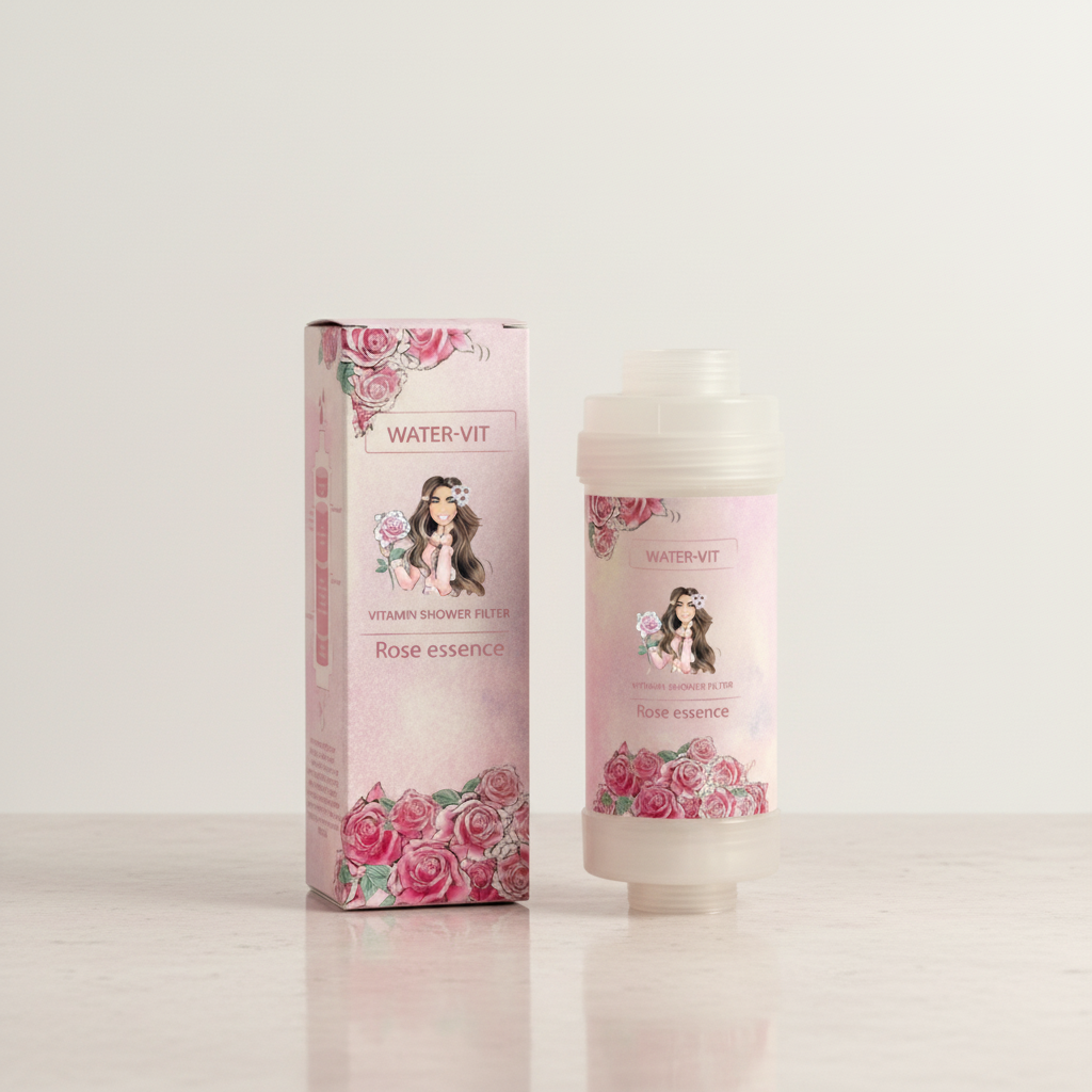KOREJSKÁ KRÁSA - Vitamin Shower Filter - Vitaminový filtr do sprchy - ROSE - 1ks