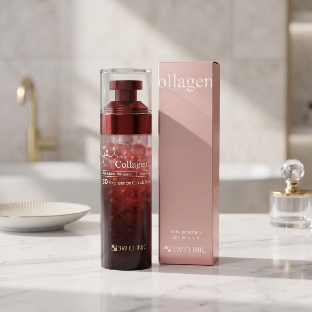 3W CLINIC - Collagen 3D Regeneration Capsule Serum - 3D regenerační kolagenové sérum s kapslemi - 56 g