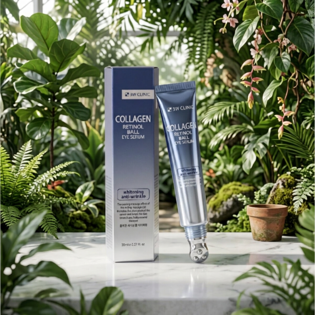 3W CLINIC - Collagen Retinol Ball Eye Serum - Oční sérum s kolagenem a retinolem v kuličce - 30 ml