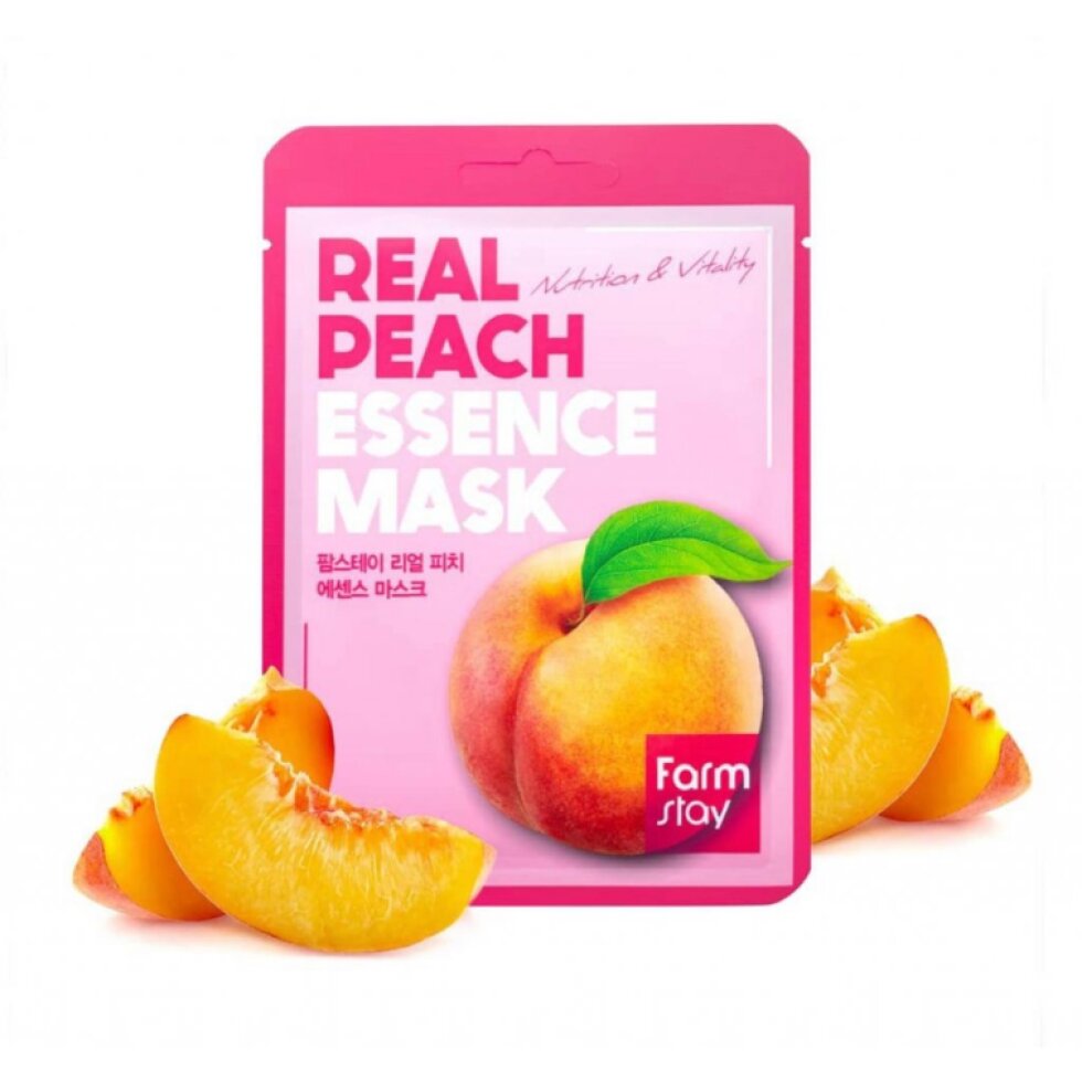 Farm Stay - Real Peach Essence Mask - Revitalizační plátýnková maska broskev 1 ks