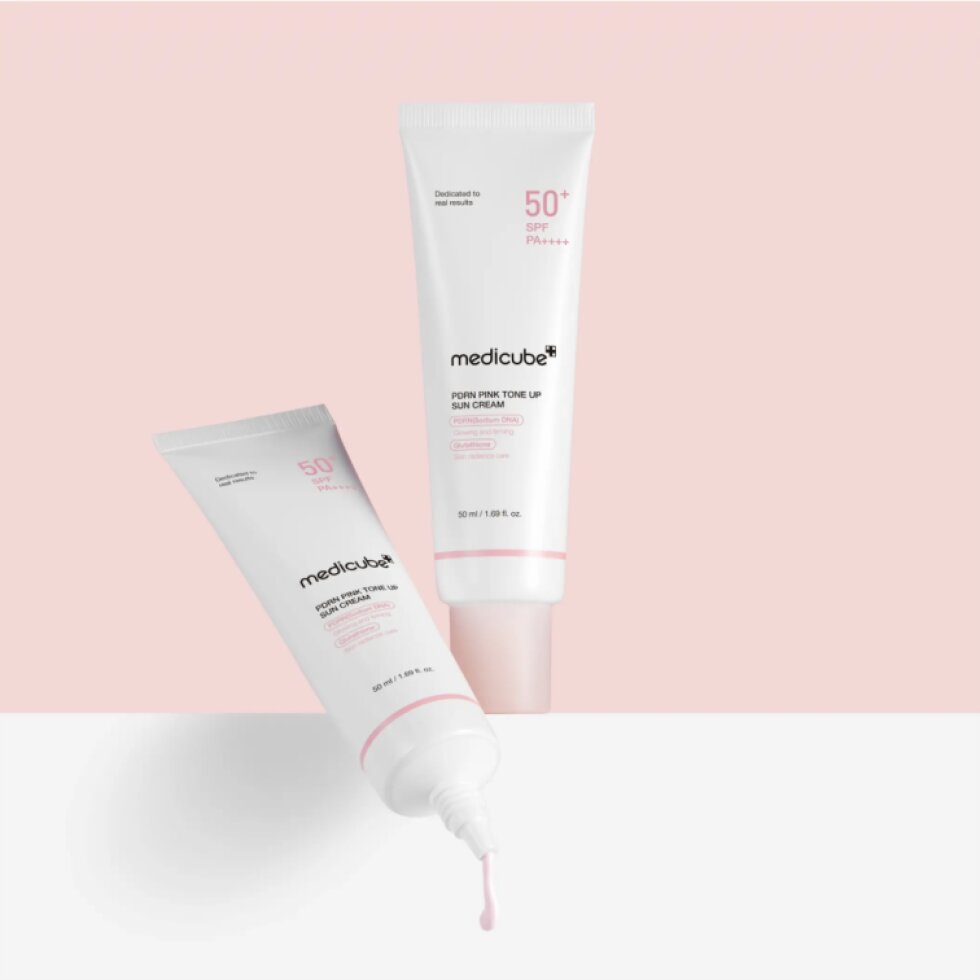 Medicube - PDRN Pink Tone Up Sun Cream - PDRN tónovací opalovací krém s SPF 50+ PA++++ - 50 ml