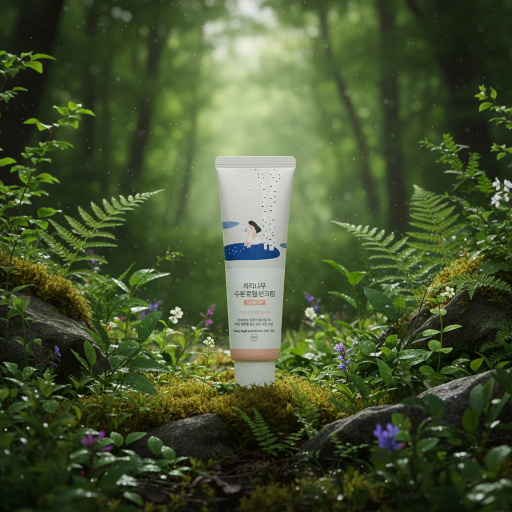 ROUND LAB - Birch Juice Moisturizing Tone Up Facial Cream - Rozjasňující pleťový krém s březovou šťávou - 50 ml