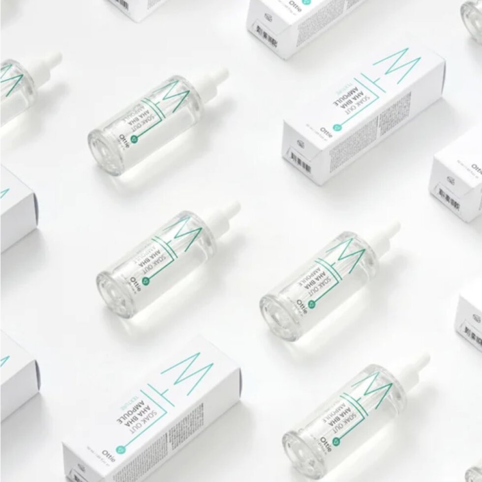 OTTIE - Soak Out AHA BHA Ampoule - Ampule s AHA a BHA pro hloubkové pročištění pleti - 15 ml